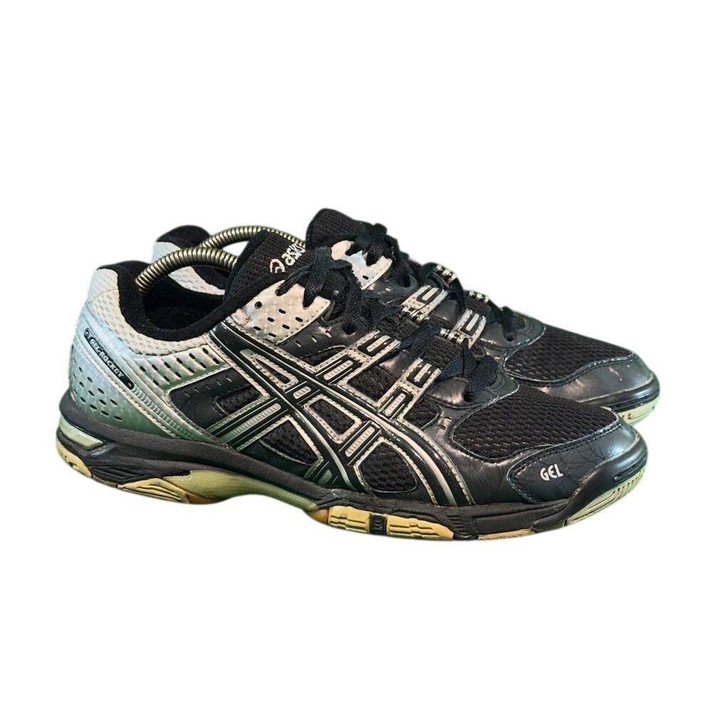 Asics Gel-Rocket 6 Womens Volleyball Shoes Black Silver B053N Size 9.5